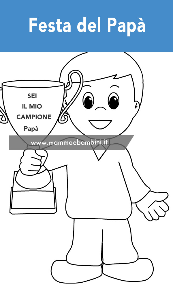 Disegno bambino con coppa da colorare 1 mambino coppa