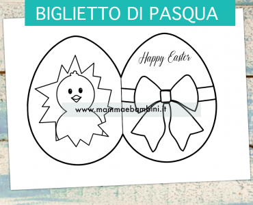 biglietto pasqua pulcino