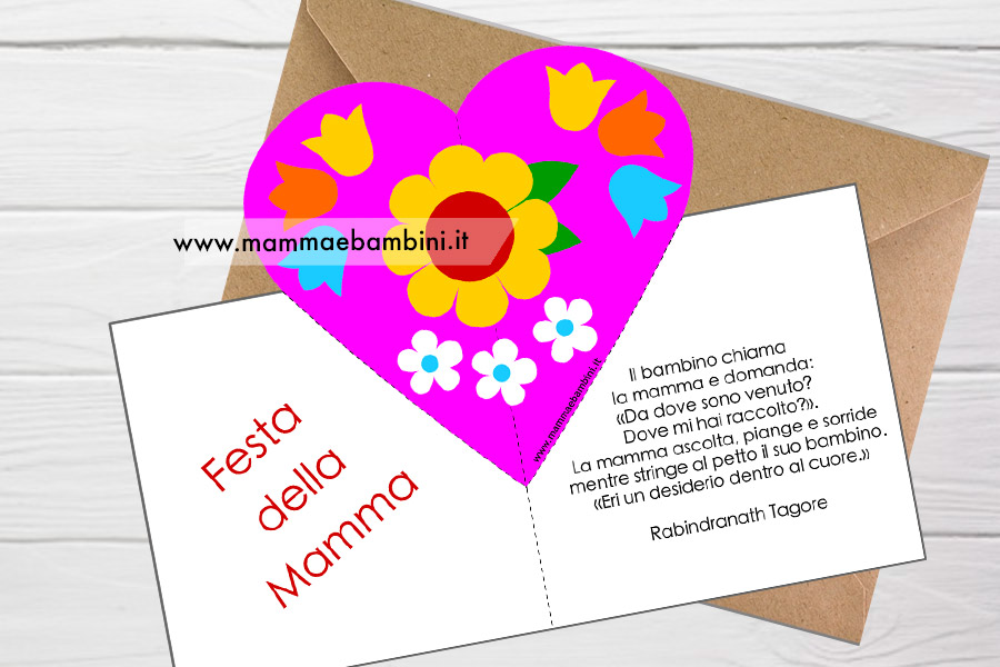 Biglietto popup mamma