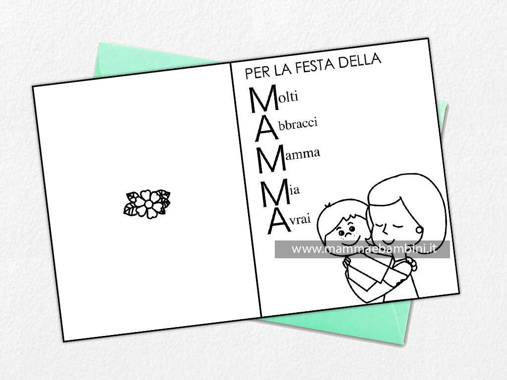 Disegni da colorare acrostico mamma 1 acrostico biglietto mamma