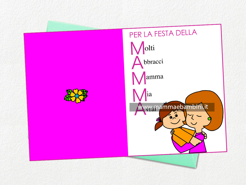 Biglietto con acrostico mamma da stampare 1 acrostico mamma