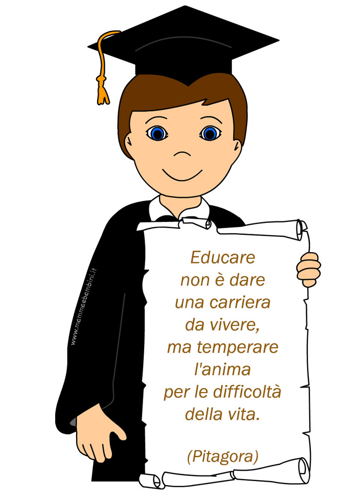 Cartoline con frasi per saluti fine anno scolastico 1 frase educare