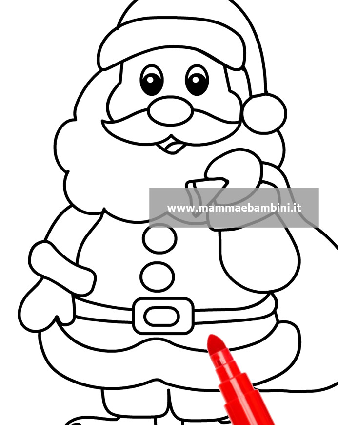 babbo natale disegno