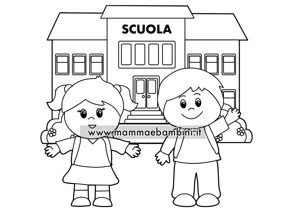 Accoglienza: bambini davanti alla scuola 1 bambini infanzia