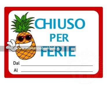 cartello chiuso per ferie