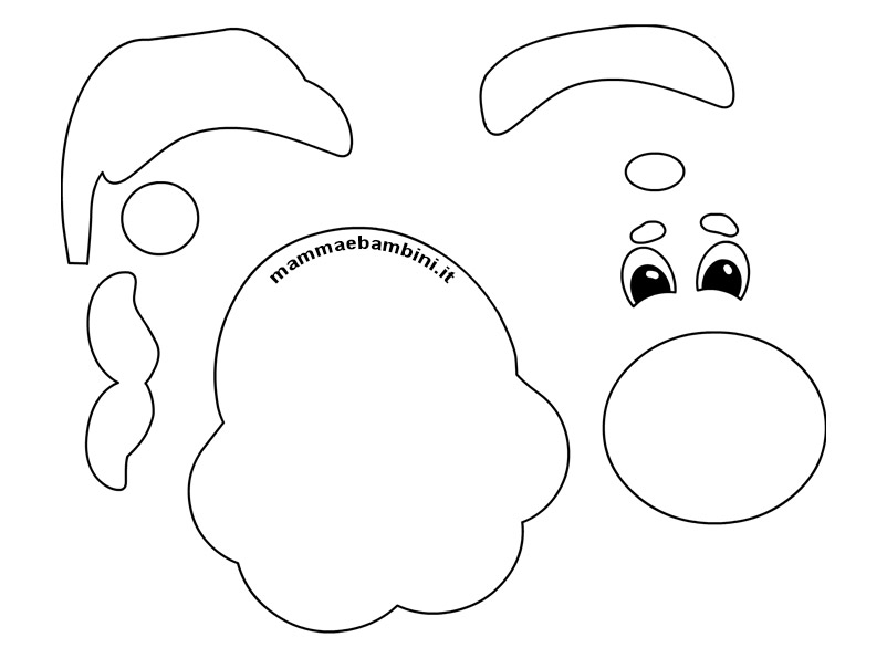 Sagoma Babbo Natale disegno 2 sagome babbo natale
