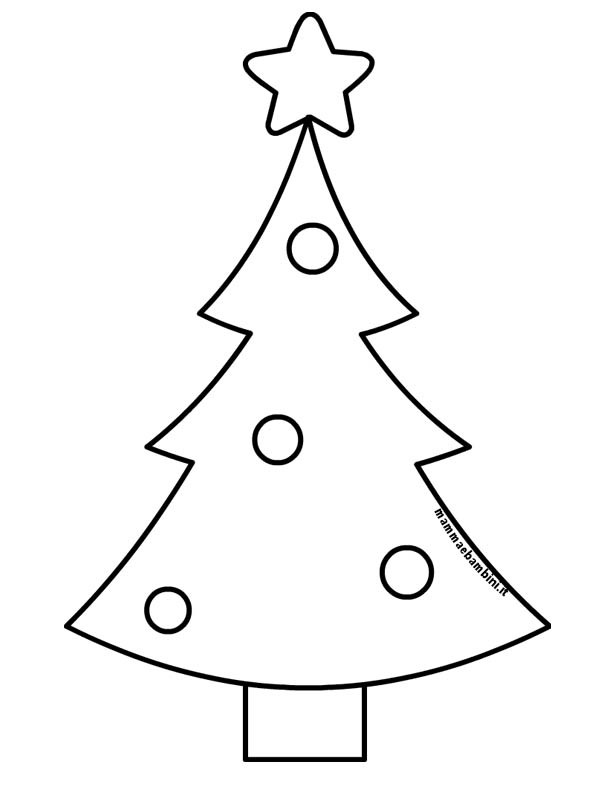 albero natale disegno facile