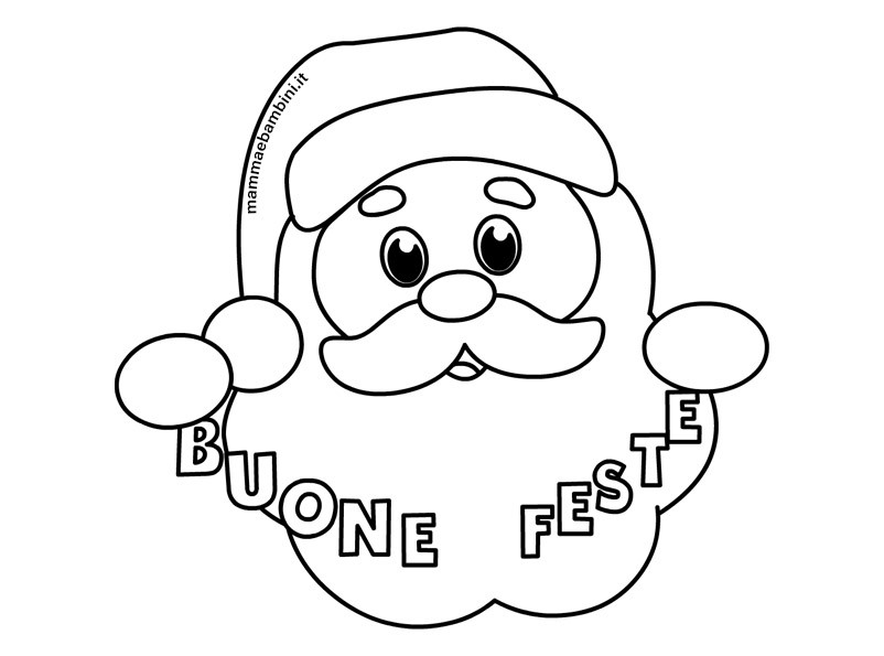 Babbo Natale con scritta Buone Feste 2 babbo natale buone feste