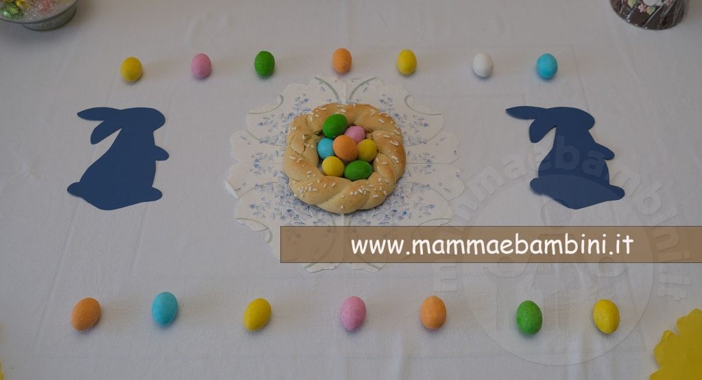 Decorazioni per Pasqua sulla tavola 2 centrotavola pasquetta