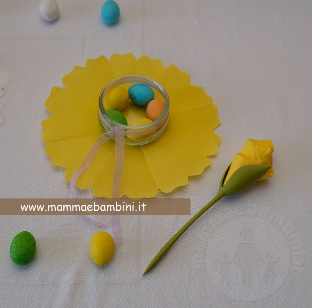 Decorazioni per Pasqua sulla tavola 4 composizione pasquetta ovetti 1