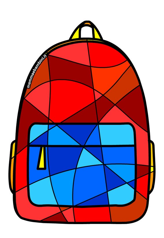 Zaino colorato con linee astratte 1 zaino linee astratte