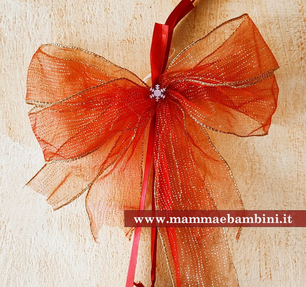 Decorazioni da appendere con pigne per Natale 7 doppio fiocco natale