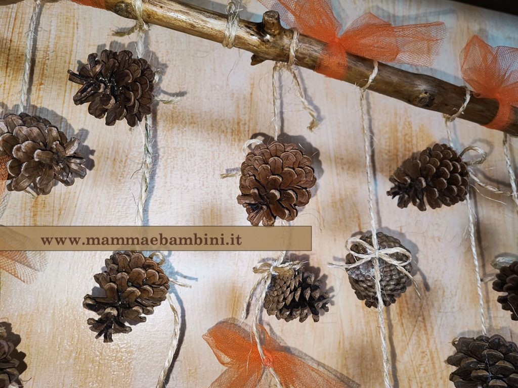 Decorazioni autunnali con ramo secco 6 ramo appeso decorato pigne
