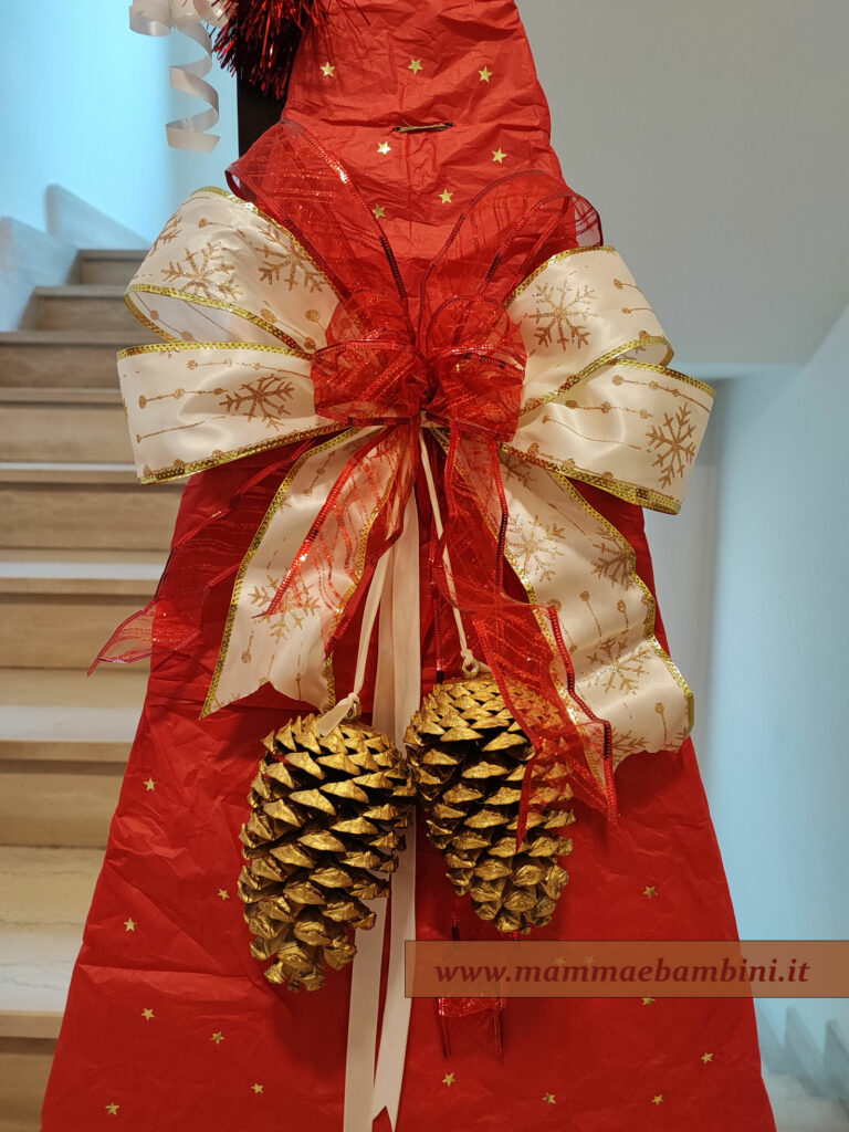 Albero natalizio decorazione con cartone 3 addobbo albero natale fai da te