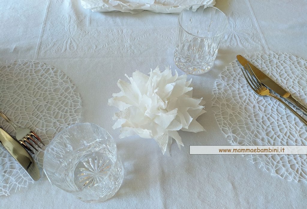 decorazione tavola colre bianco