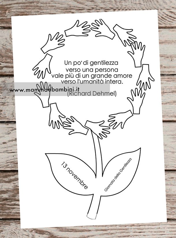 Disegno Fiore della gentilezza 2 fiore gentilezza da colorare