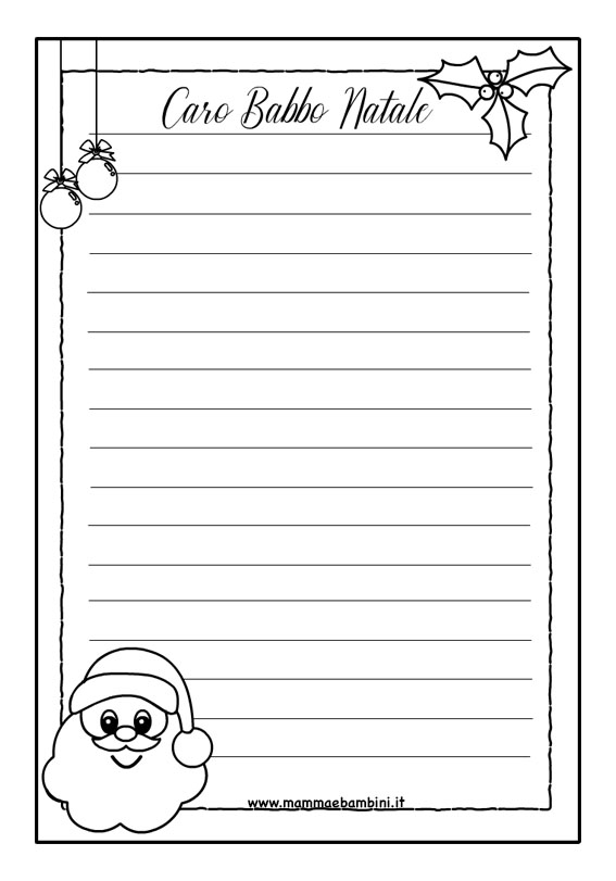 Modello lettera di Natale 1 modello lettera natale