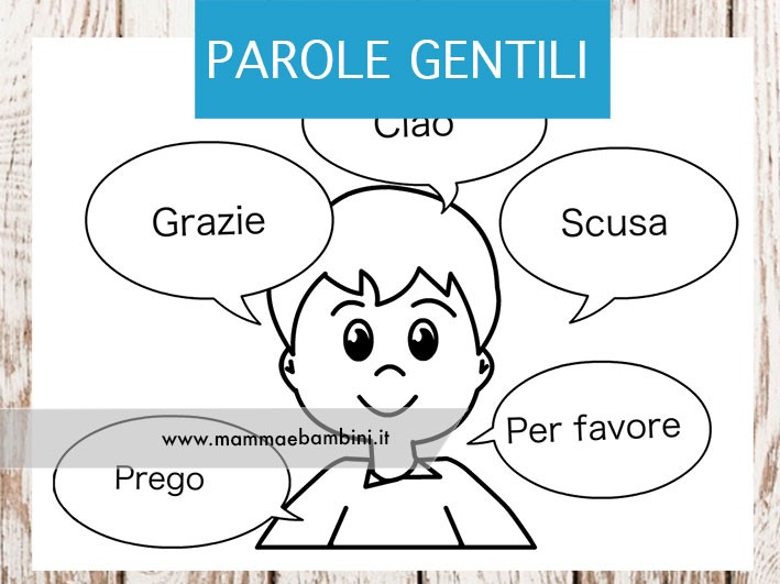 Giornata della gentilezza disegno 2 parole gentili