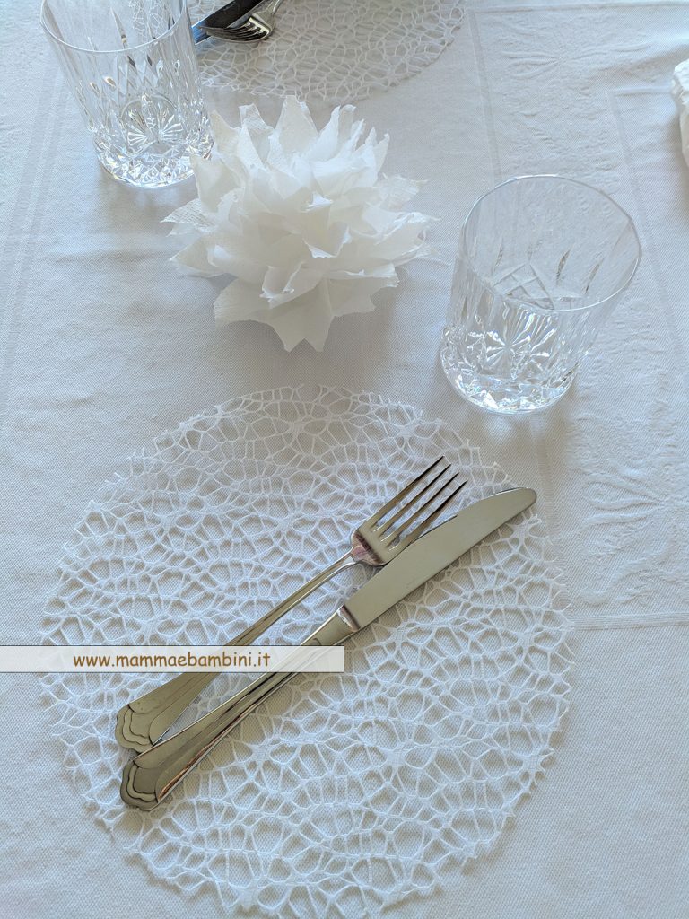 Tavola colore bianco per le feste 4 tavola apparecchiata colore bianco