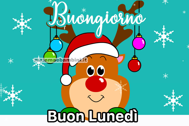 Buon lunedì con renna 1 buongiorno lunedi