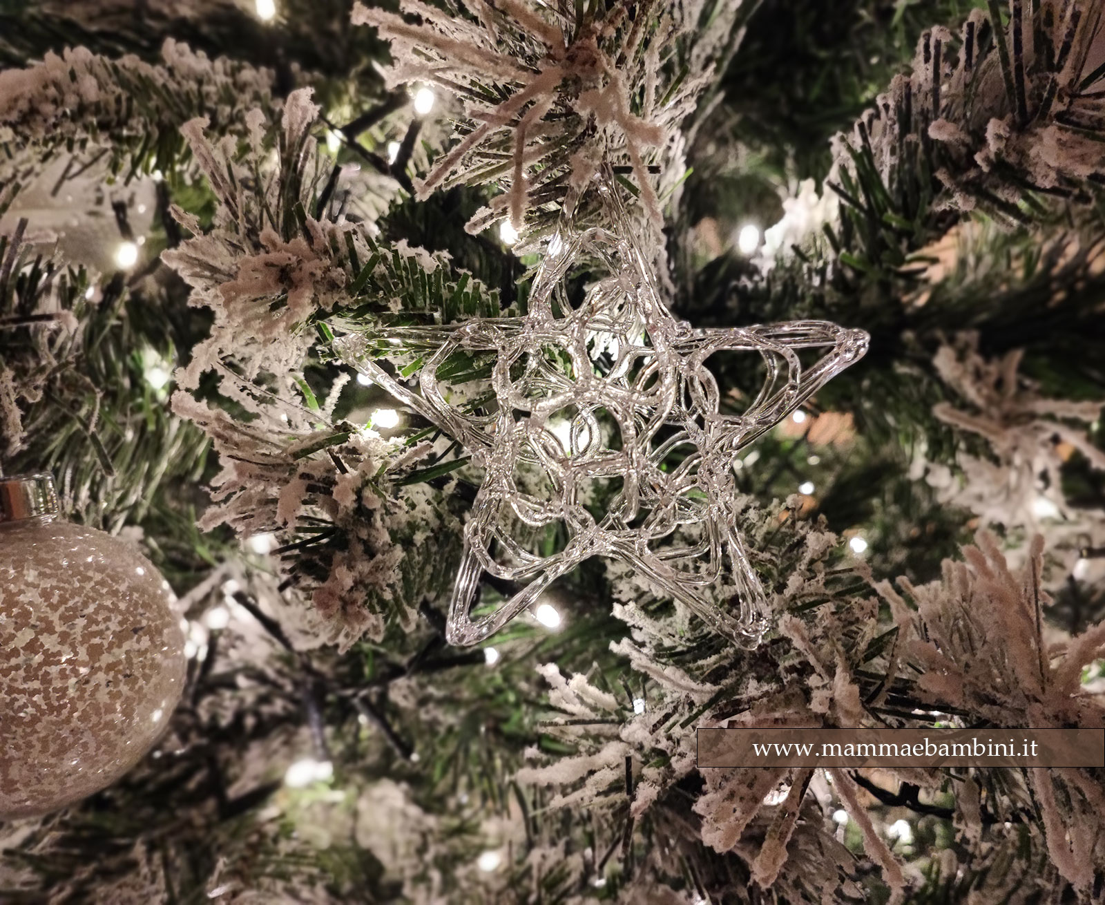 Decorazione fiocco di neve glitter bianco 12 pezzi decorazione invernale