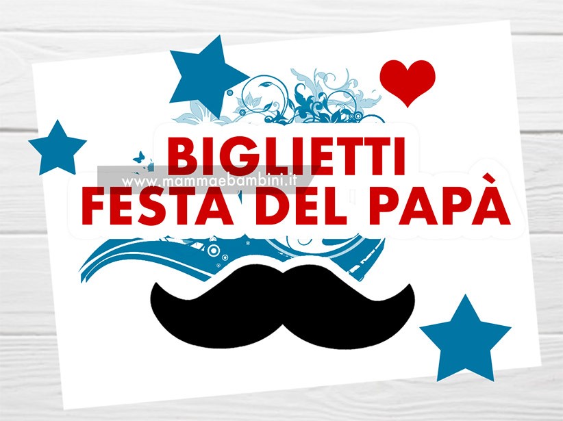 Biglietti festa del papà 2 biglietti festa papa
