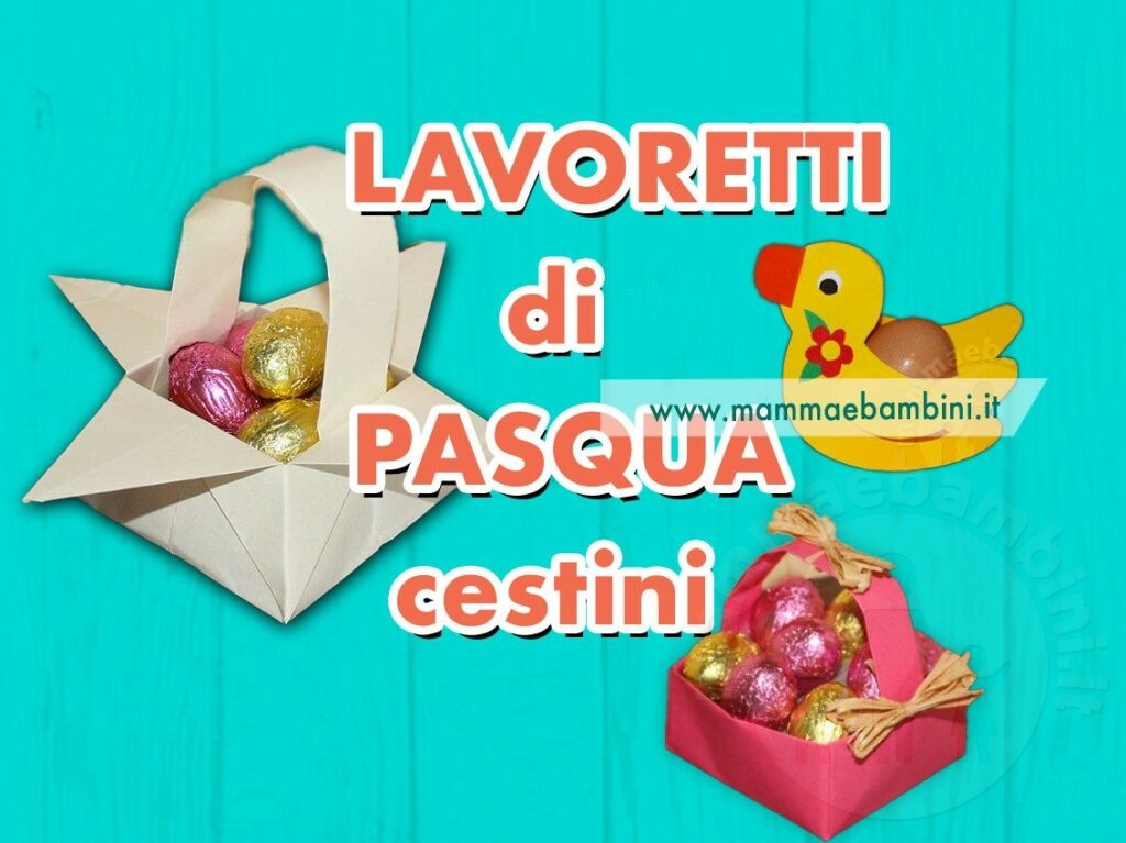 Lavoretti cestini Pasqua 2 lavoretti pasqua cestini