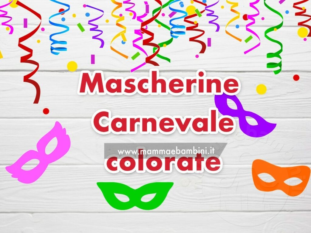 mascherine carnevale colorate