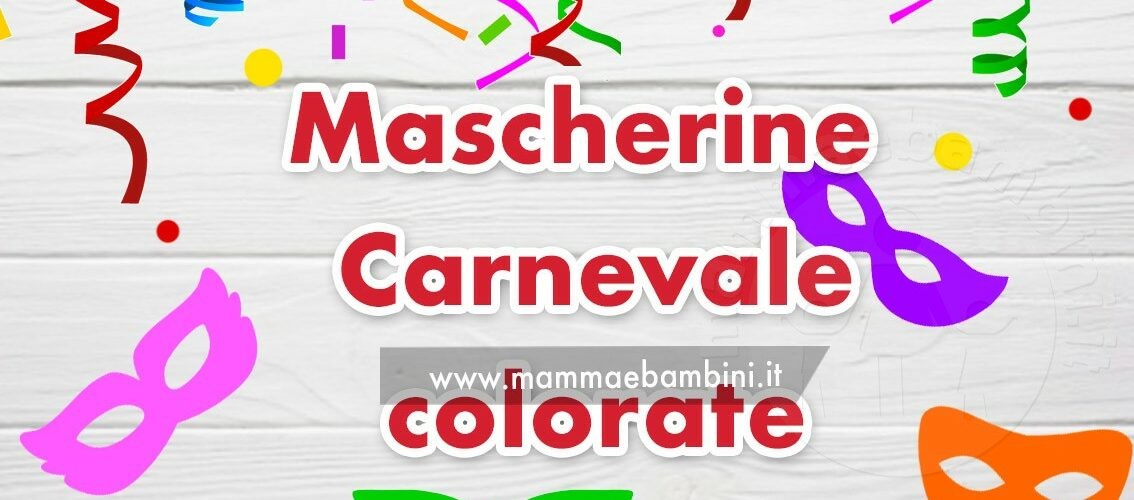 mascherine carnevale colorate