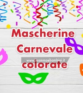 mascherine carnevale colorate