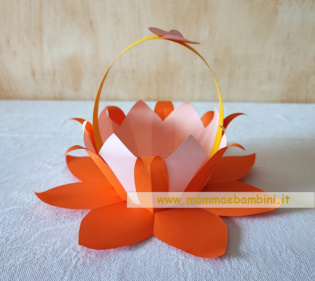 Cestini di carta decorazioni per Pasqua 3 cestino pasqua a fiore