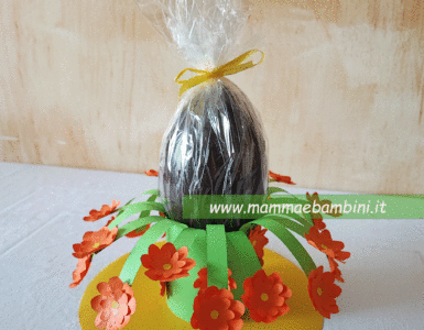 decorazione pasqua con carta portauovo
