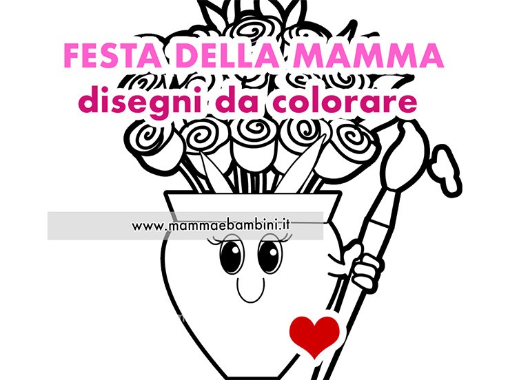 Disegni da colorare mamma 2 disegni festa mamma