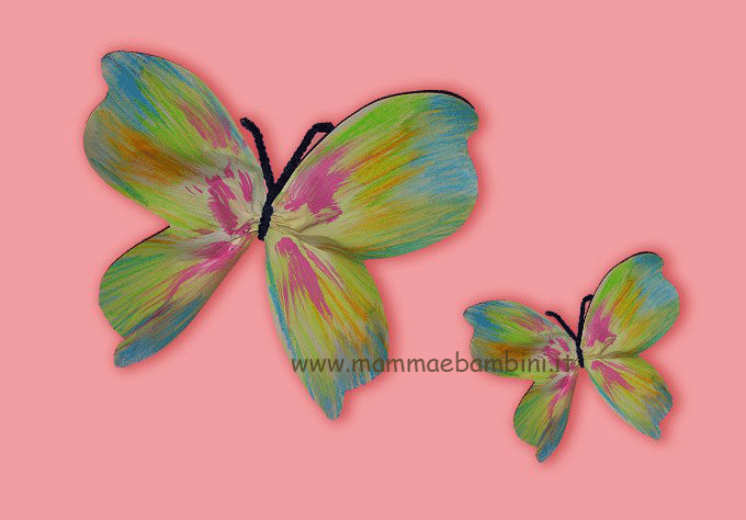 Lavoretti farfalle decorative di carta 1 farfalla 1