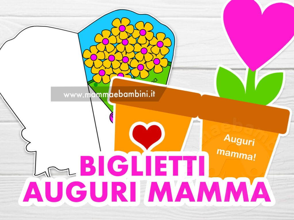 Biglietti auguri mamma 2 biglietti mamma