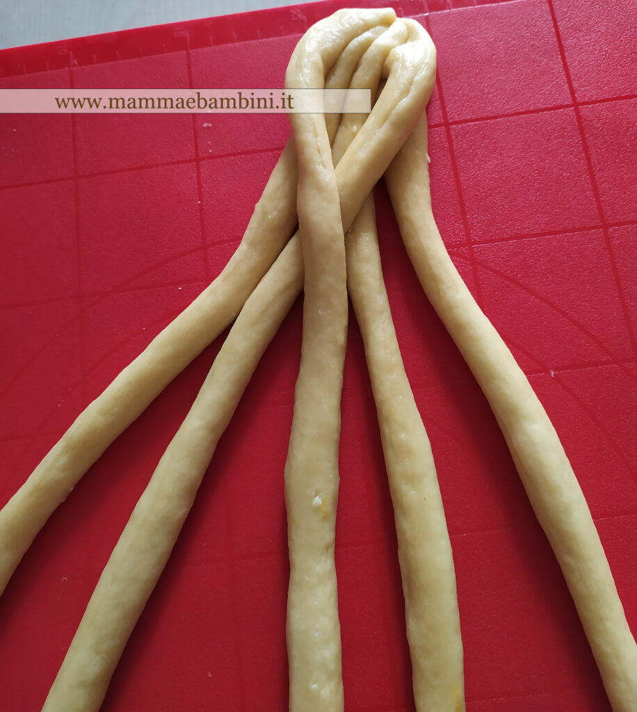 Tutorial treccia a 6 fili 5 biscotti calabresi pasqua 4
