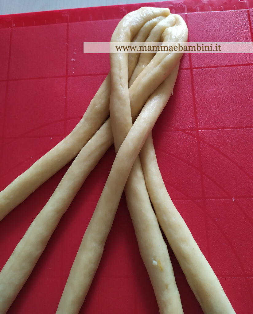 Tutorial treccia a 6 fili 6 biscotti calabresi pasqua 5