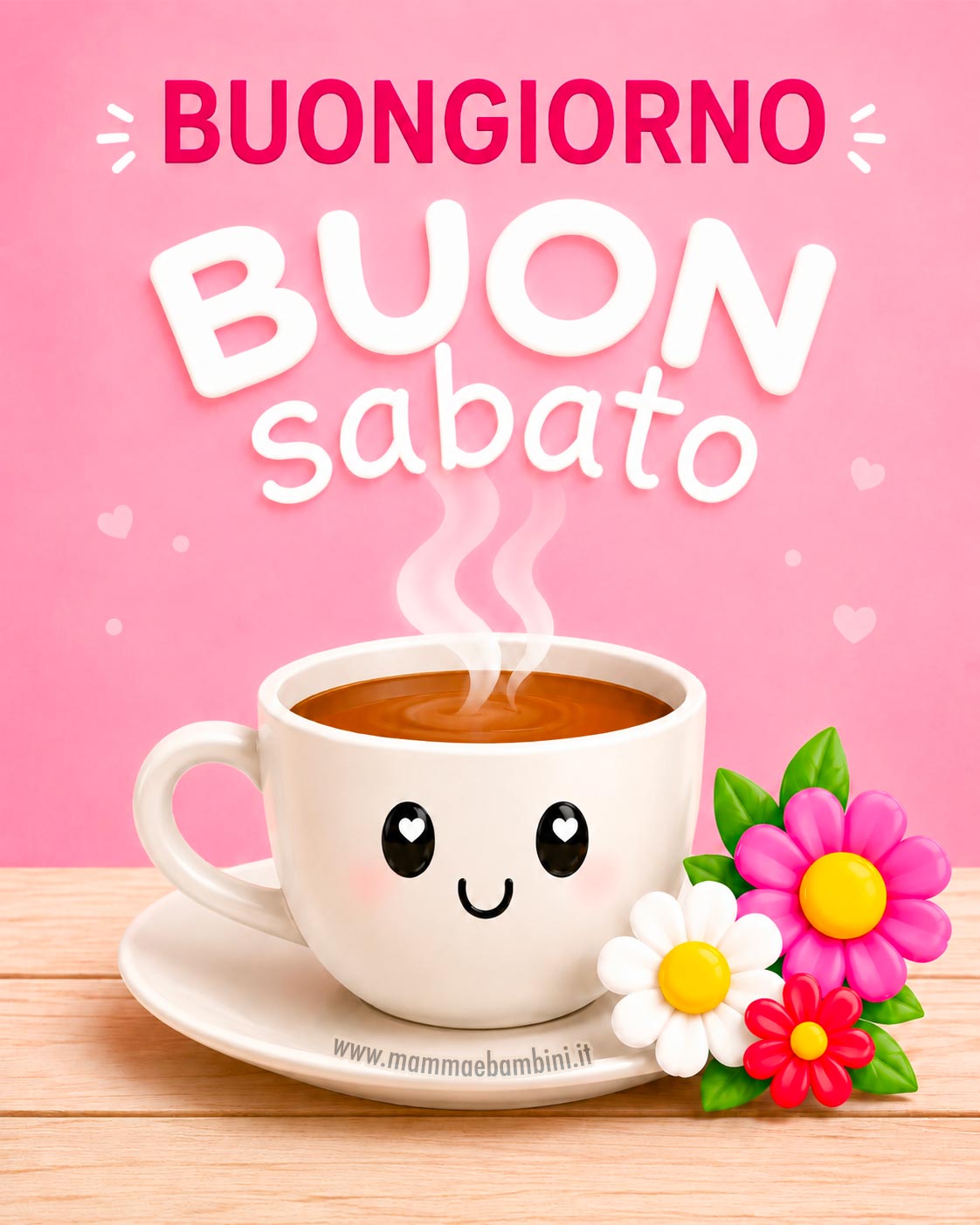 Buon sabato con caffè 1 Buon sabato con caffè e fiori colorati
