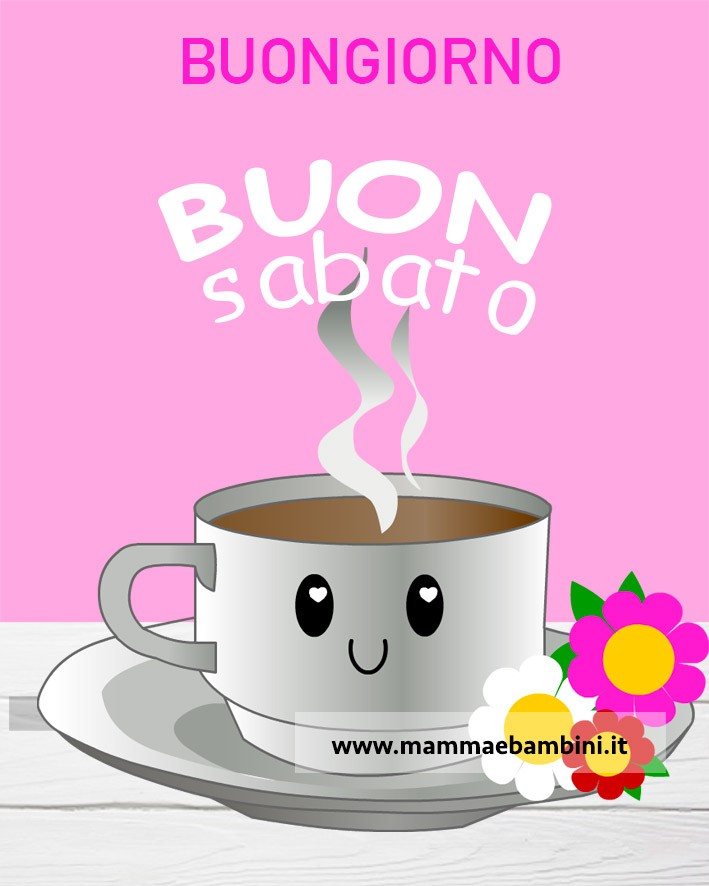 Buon sabato con caffè e fiori 1 buon sabato