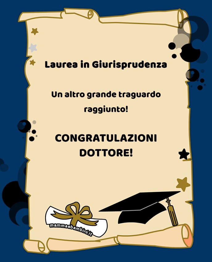 CONGRATULAZIONI giuristrudenza dottore