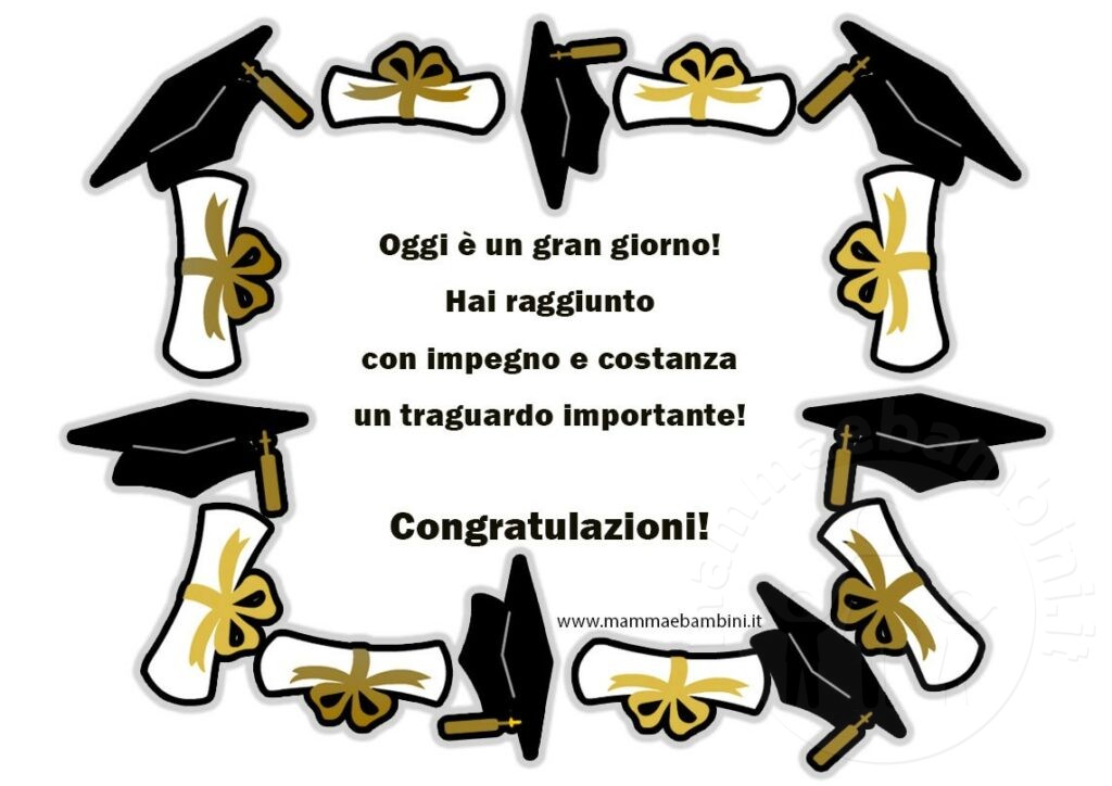 Cartolina congratulazioni da inviare 1 cartolina congratulazioni esame