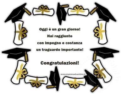 cartolina congratulazioni esame