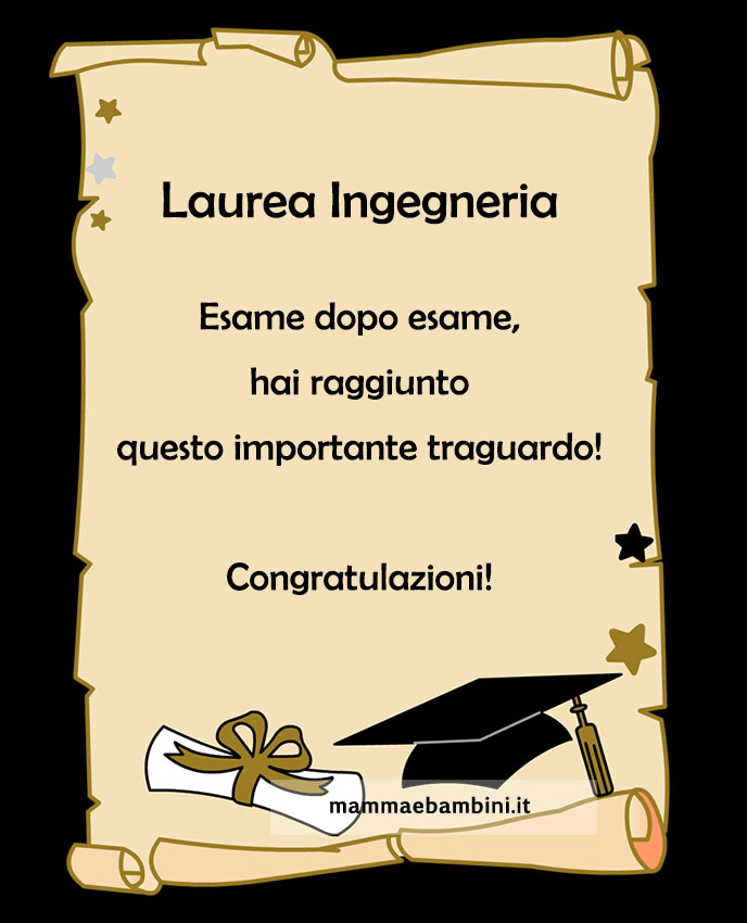 cingratulazione laurea ingegneria