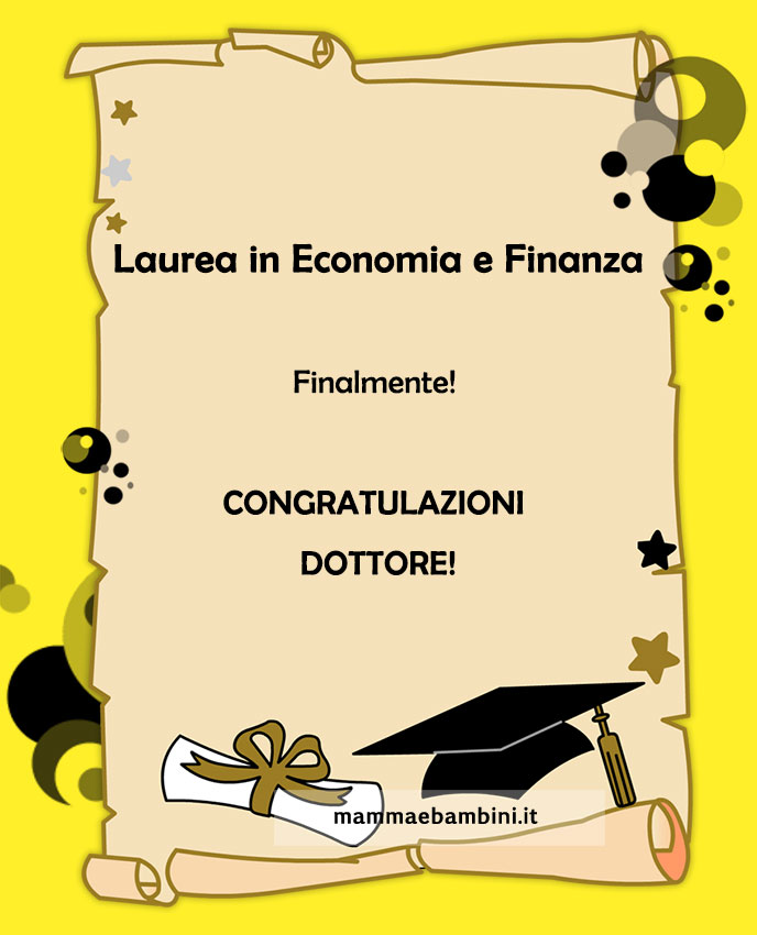 congratulazioni economia finanza