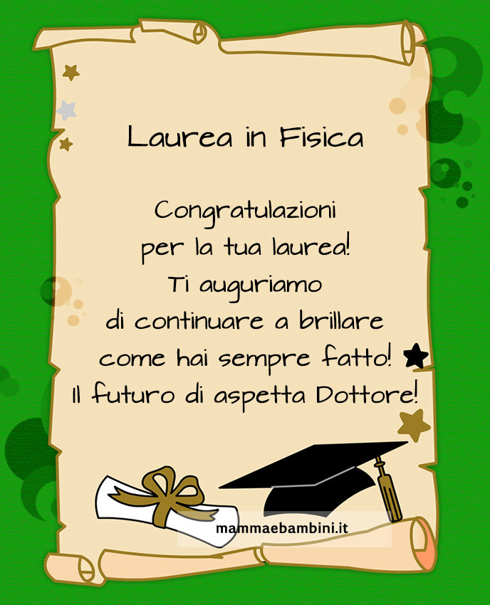 congratulazioni fisica