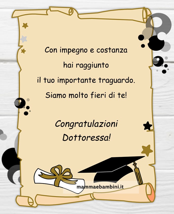 congratulazioni laurea figlia