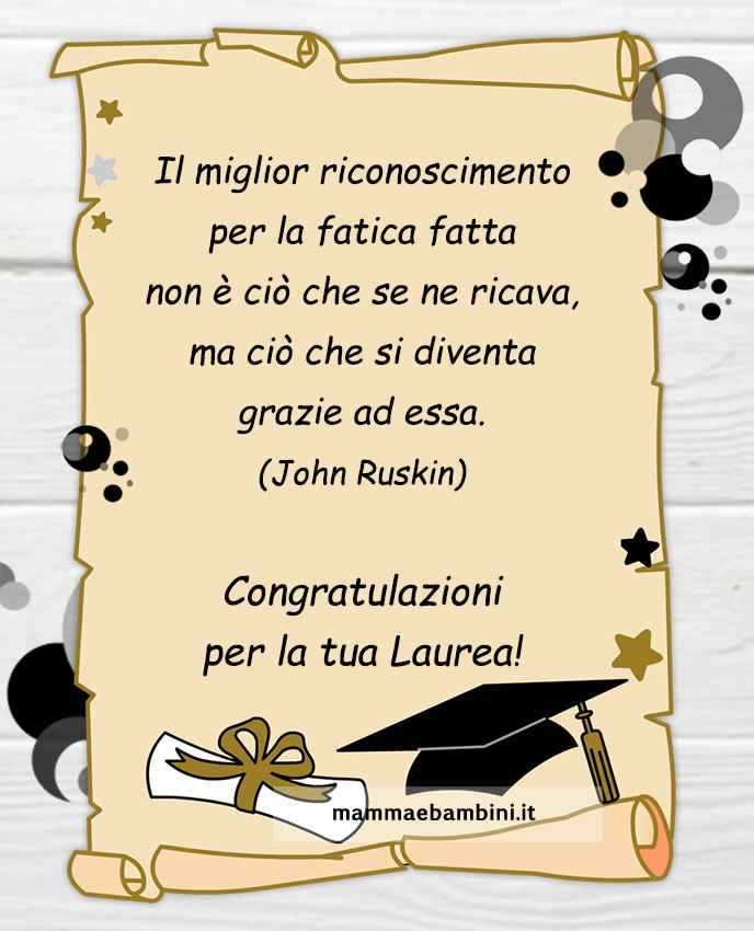 congratulazioni laurea su pergamenta