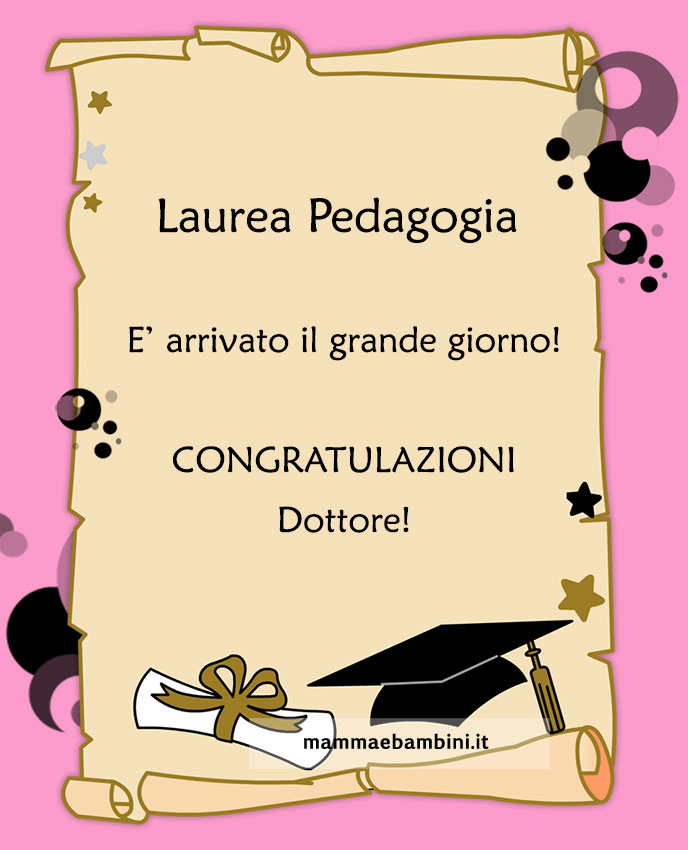 congratulazioni pedagogia