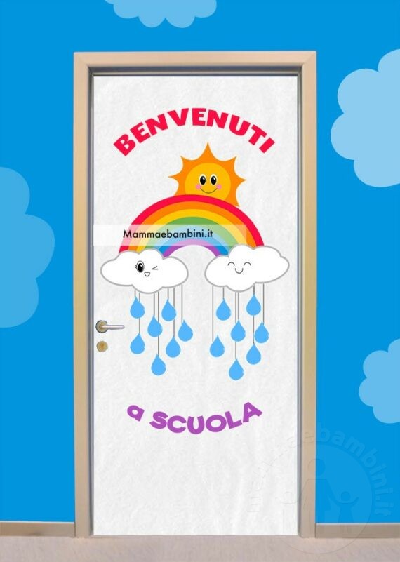 Addobbi porta aula accoglienza - Mamma e Bambini