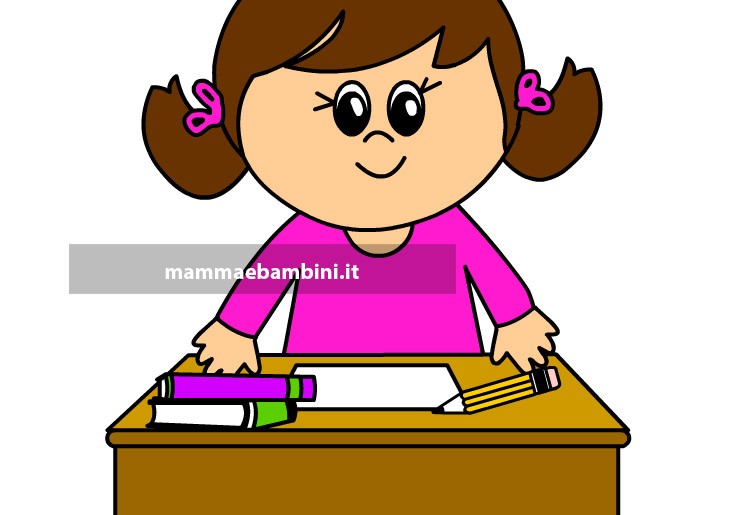 Bambina a Scuola 1 bambina seduta scuola